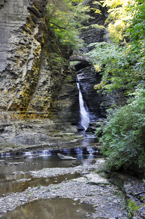 Central Cascade and the stone bridge